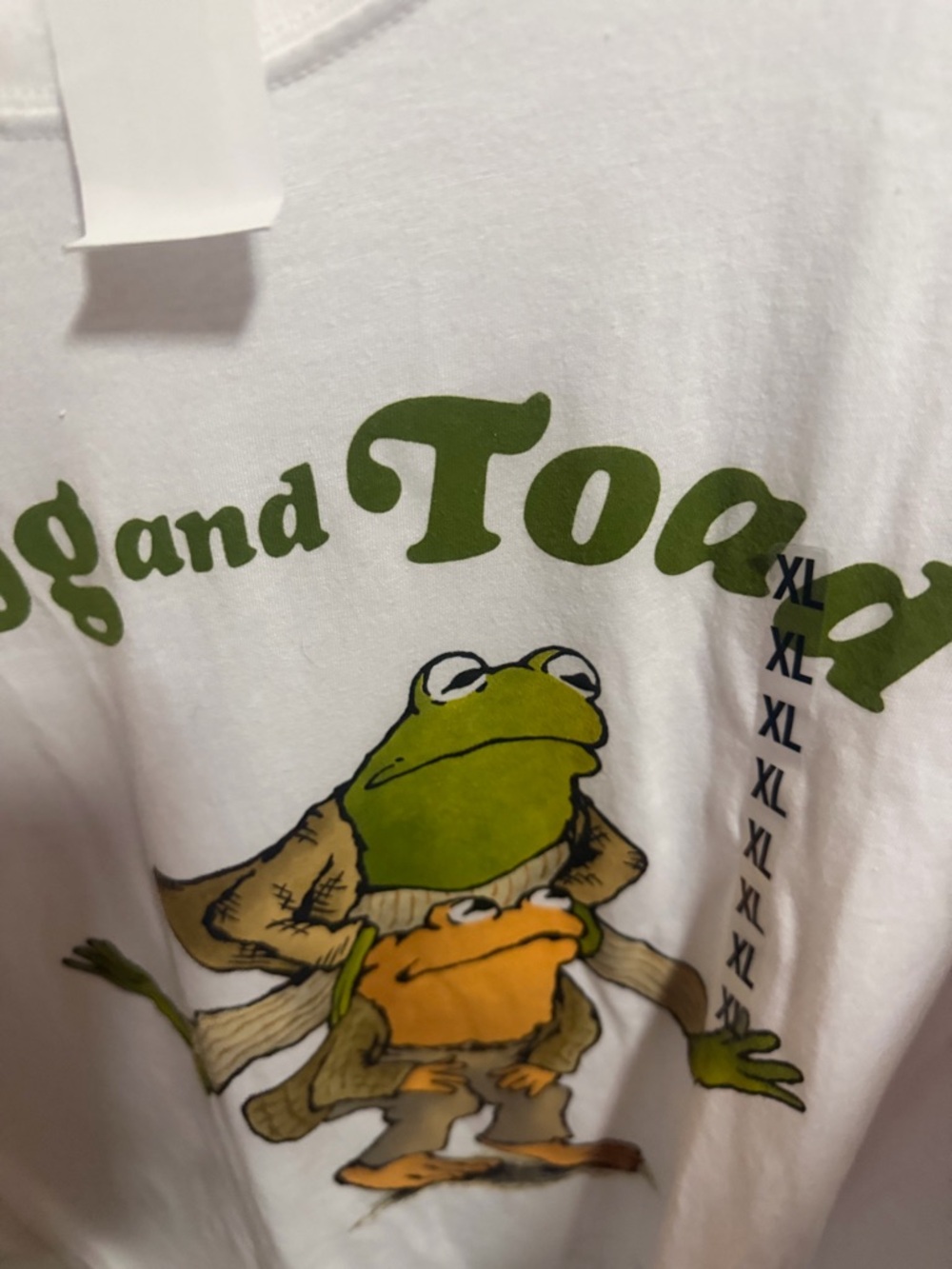 Net**Frog and Toad Graphic Tee - White with Green & Orange Print